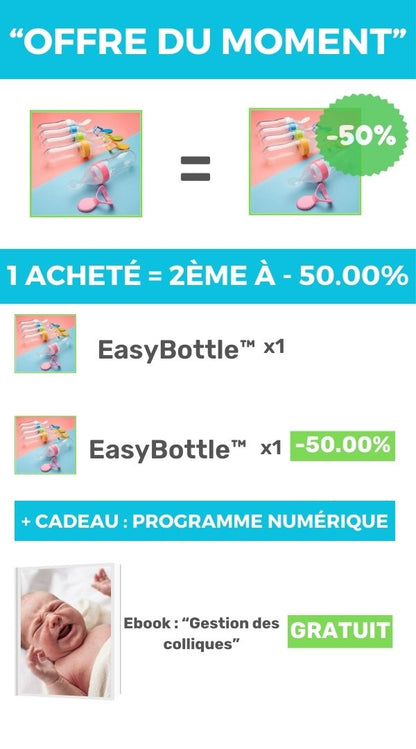 Biberon cuillère pour bébé| EasyBottle™ 5 couleurs