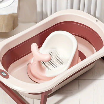 Baignoire-pliable-siège-appoint-rose