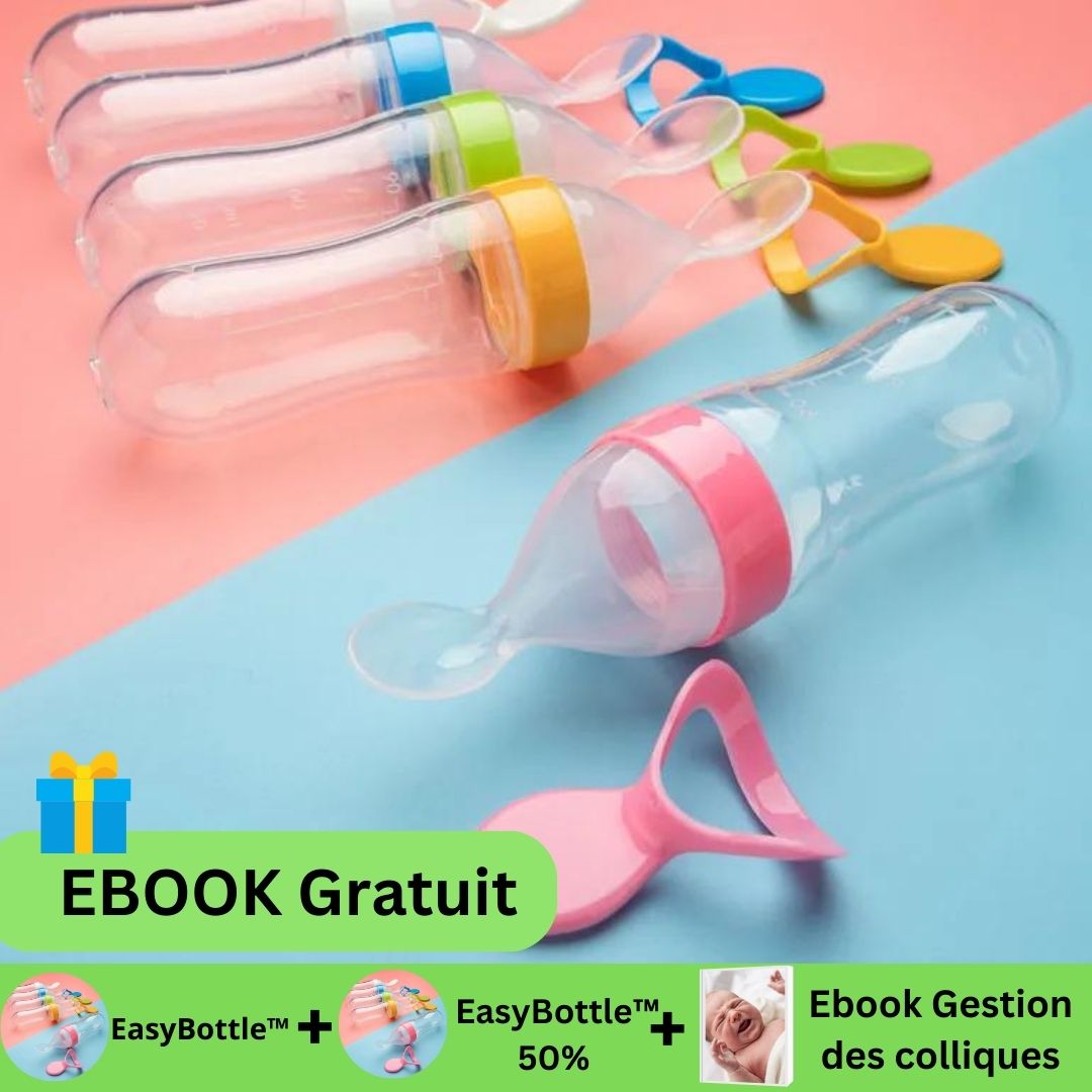 Biberon cuillère pour bébé| EasyBottle™ 5 couleurs