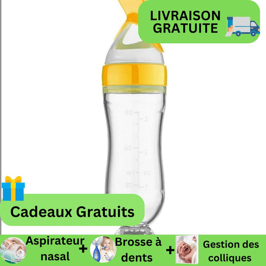 Biberon cuillère pour bébé| EasyBottle™ Jaune