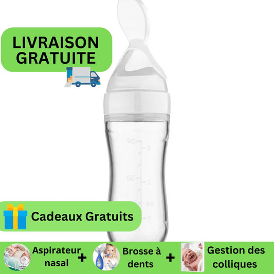 Biberon cuillère pour bébé | EasyBottle™ blanc