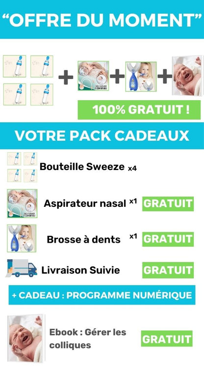 Biberon cuillère pour bébé | EasyBottle™ bleu