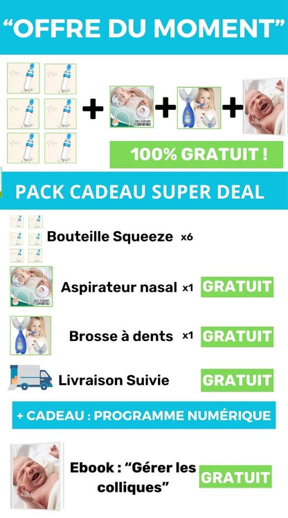 Biberon cuillère pour bébé | EasyBottle™ bleu