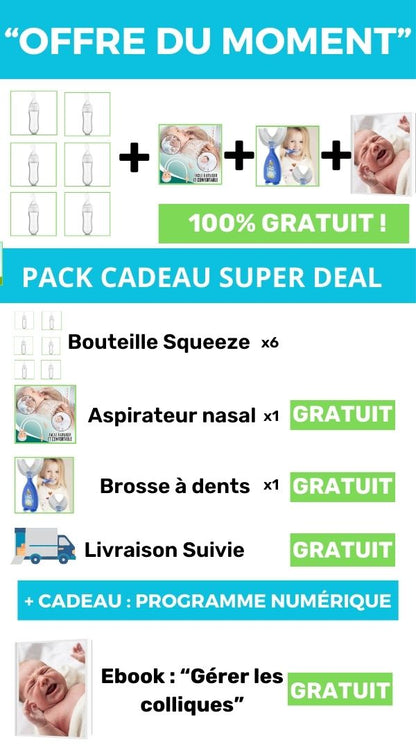 Biberon cuillère pour bébé | EasyBottle™ blanc