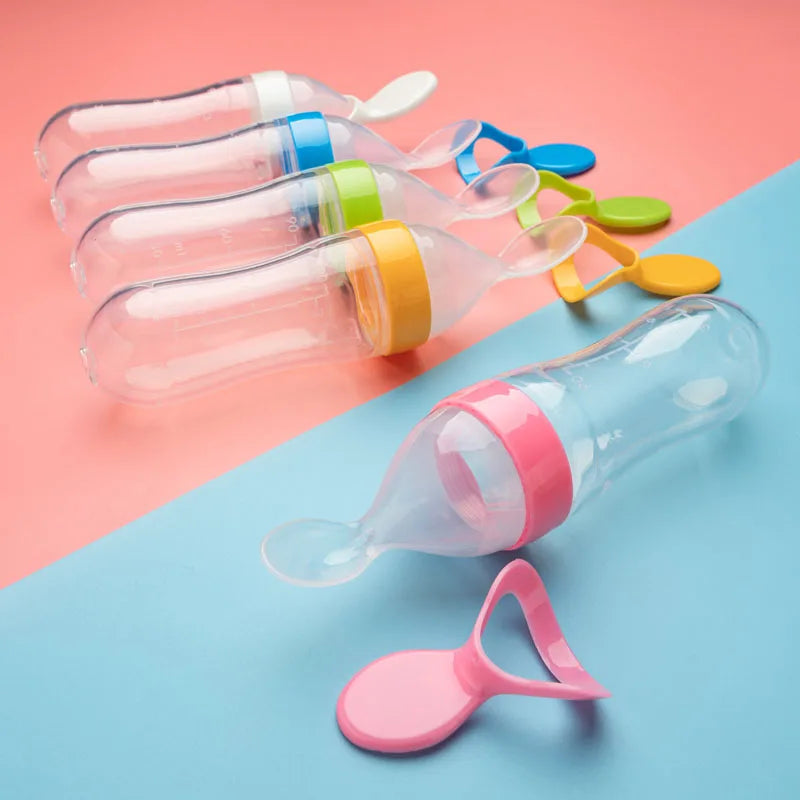 Biberon cuillère pour bébé| EasyBottle™ rose