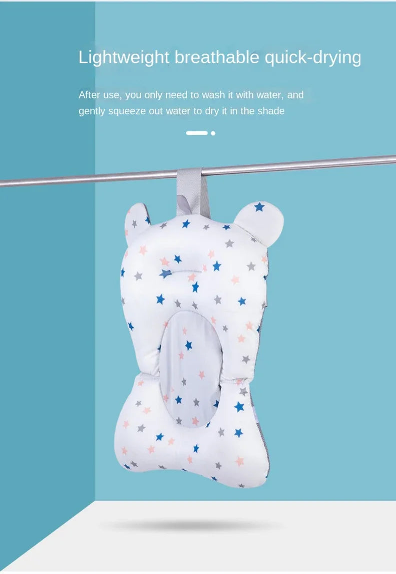 Siège de bain pour bébé avec boucle réglable et ceinture de sécurité pour le dos