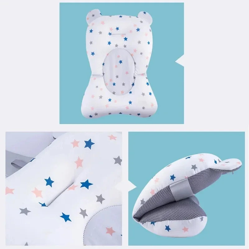 Siège de bain pour bébé avec boucle réglable et ceinture de sécurité pour le dos