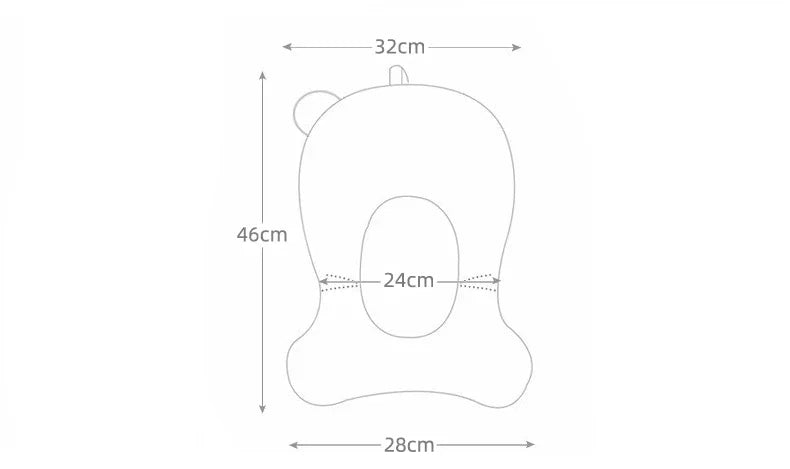 Siège de bain pour bébé avec boucle réglable et ceinture de sécurité pour le dos