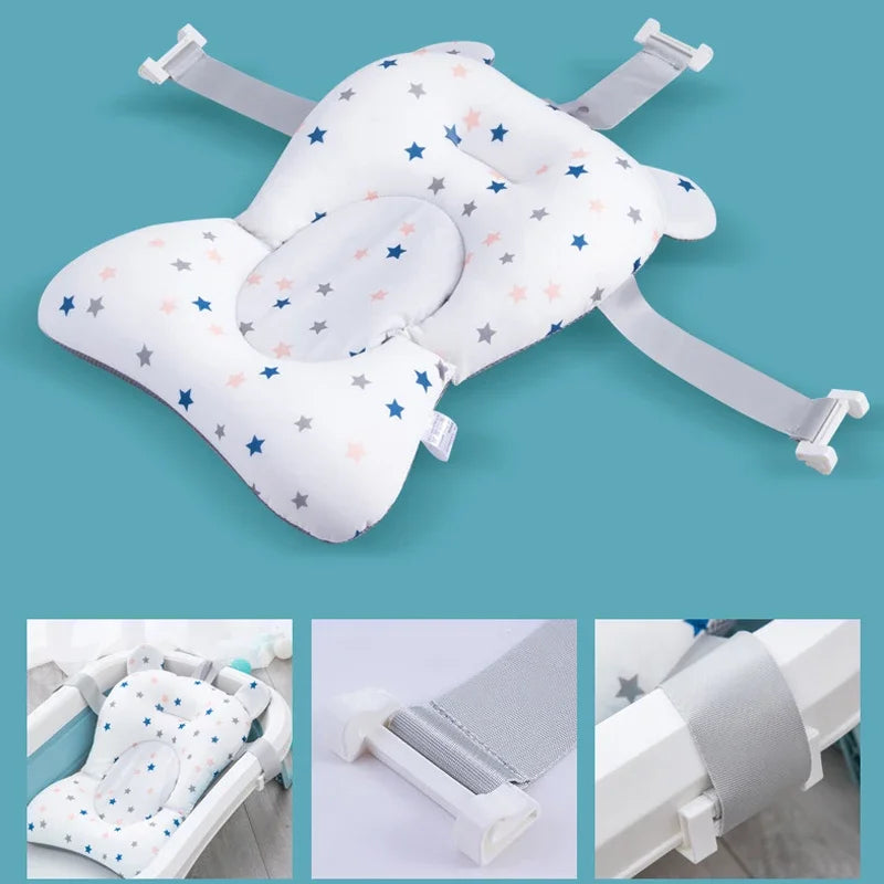 Siège de bain pour bébé avec boucle réglable et ceinture de sécurité pour le dos