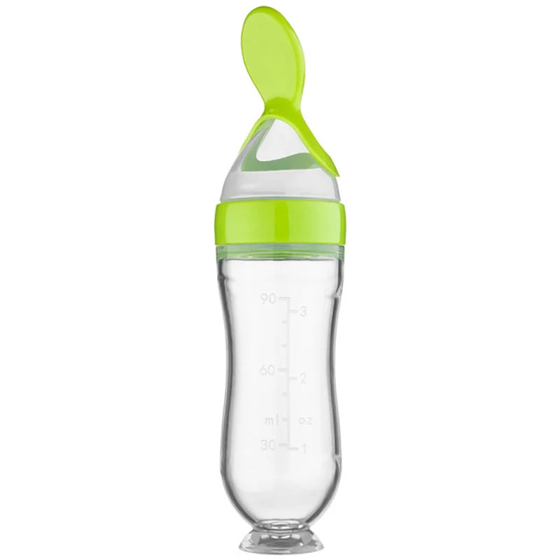 bouteille comprimable avec cuillere verte