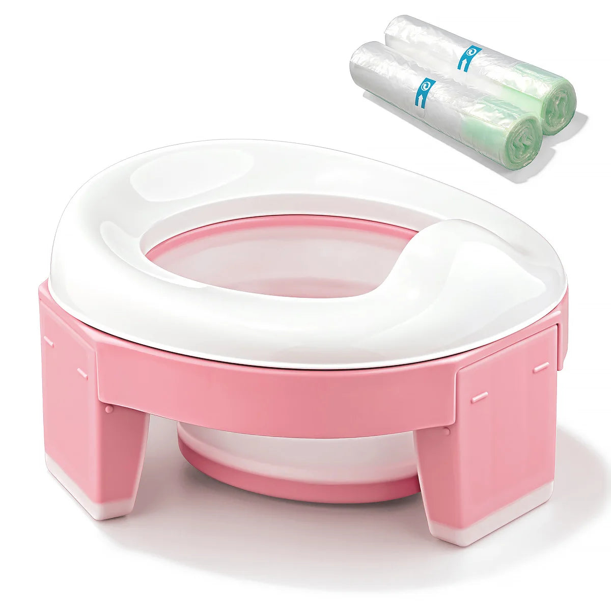 petit pot portatif pour bebe avec rouleau de sacs