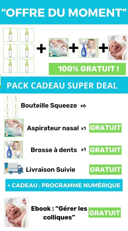 bouteille comprimable avec cuillere verte